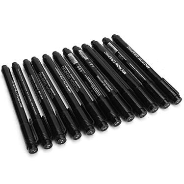 Imagem de Caneta de arte de ponta fina Micron Liner Caneta de desenho profissional com tinta preta à prova d'água para artistas designers estudantes 12 pacotes de tamanhos variados (BR)