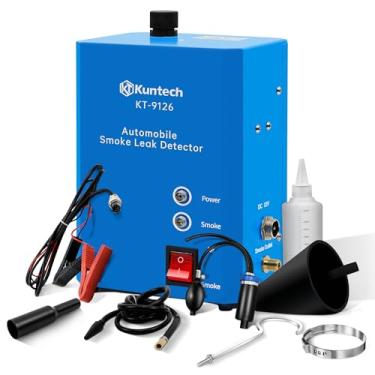 Imagem de Kuntech - Bomba de ar integrada para carro, detector de vazamento de fumaça de 12 V CC para sistema de tubulação, vazamento de combustível, testador de diagnóstico de vazamento para todos os carros