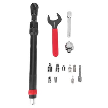 Imagem de FTVOGUE Chave de Extensão de Catraca, Extensor de Impacto Pneumático Elétrico Manual 3 Em 1 para Espaços Estreitos Com Adaptadores 3/8 1/4, Taxa de Redução de 66: para Garagens de Oficinas Apertadas