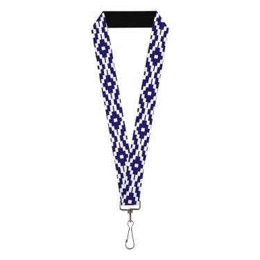 Imagem de Cordão geométrico diamante azul branco