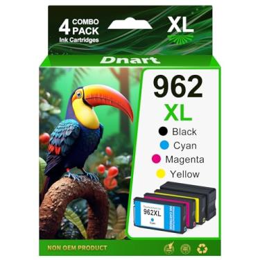 Imagem de Cartuchos de tinta 962XL 962 de substituição para HP 962XL 962XL 962 XL preto e colorido para impressoras HP Officejet Pro 9010 9015 9020 9025 (pacote com 4)