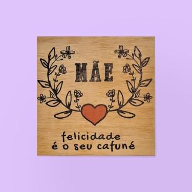 Imagem de Placa Decorativa de Madeira – Felicidade é Seu Cafuné