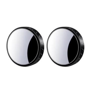 Imagem de 2 peças de espelhos de ponto cego de carro com ventosa, espelho retrovisor de carro redondo giratório de 360°