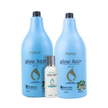 Imagem de 2,5l Shampoo + 2,5l Mascara + Termo Ativo Glow Hair Adlux