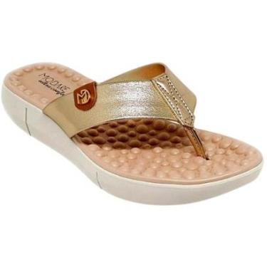 Imagem de Tamanco Chinelo Feminino Ultra Conforto Tresse Modare 7142.106.15460 Dourado-Feminino
