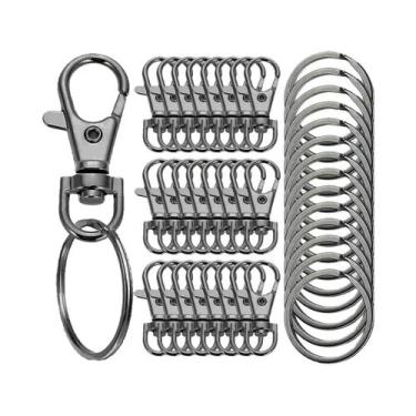 Imagem de Ganchos Para Chaveiro Com Argola Para Fazer Joias E Artesanato DIY 20/