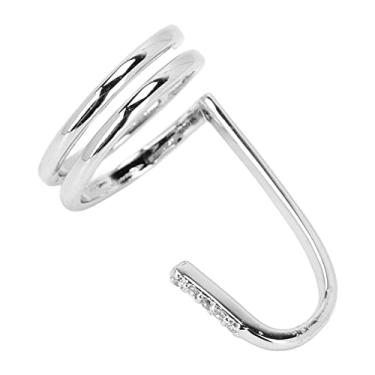 Imagem de Generic Moda Dedo Jóias Anel de Unhas Elegante Manicure Anel para Acessórios de Festa Cobre Galvanizado para Senhoras (3050 platina)