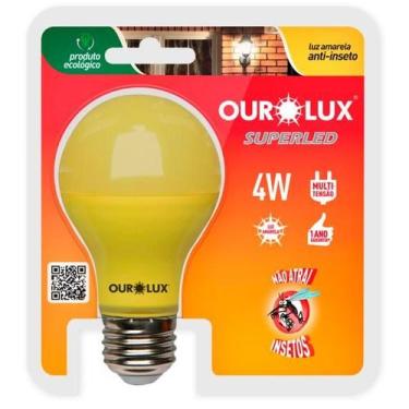 Imagem de Lampada superled anti inseto 4w branco quente bivolt ourolux
