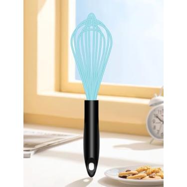 Imagem de Batedor de silicone, batedor de silicone de 25 cm para cozinhar sem arranhões, batedor de cozinha sem BPA resistente ao calor (248 °C), perfeito para misturar, bater, misturar. Seguro para lava-louças