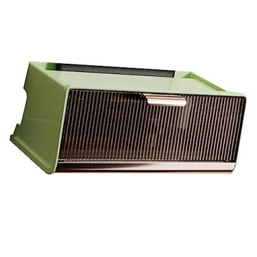 Imagem de aqxreight Caixa de Armazenamento de Roteador WiFi Montada na Parede - Cabo Espaçoso para Com Tampa Segura PP PET Design Decoração Moderna para Sala de Estar, Quarto, Estudo (Ciano Tamanho Médio