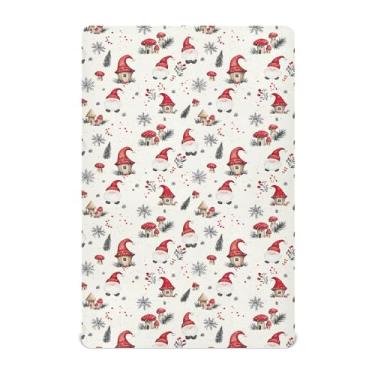 Imagem de Wassud Jogo de lençol com elástico fofo de gnomos para berço de berço respirável para meninos e meninas, neutro, 68 x 99 cm