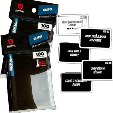 Imagem de Protetor de Carta 200 Sleeve Jogo MicroMacro Cidade do Crime Euro 59x9