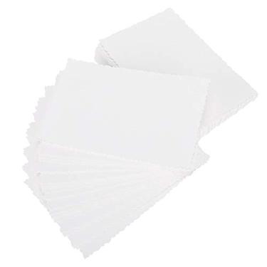 Imagem de Papel cartolina branco grosso premium pesado acabamento liso 100 folhas para elaboração de livros de convites de scrapbooking 15 x 10 cm 5,9 x 3,9 pol. (Aceno)