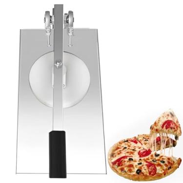 Imagem de Manual de massa de pizza de aço inoxidável de 12-24cm, máquina de prensa de massa de pizza, prensa de pizza doméstica, ferramentas de cozinha para pizza, tortilla, 12cm