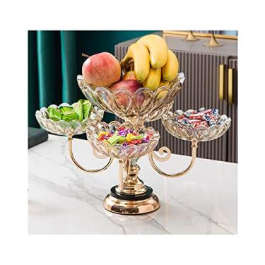 Imagem de Tigelas de frutas, cesta de frutas, cabide para bancada de cozinha, bandeja de frutas empilhável, multicamadas, cesta de exibição, fruteira decorativa