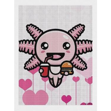 Imagem de Lindos kits de pintura de diamante rosa DIY por números para adultos, kits de strass para decoração de parede para casa, presentes de Natal 12 x 16 pol/30 x 40 cm