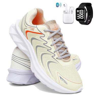 Imagem de Kit Tênis Masculino Macio Para Corrida e Treino Confort com Fone e Relógio-Masculino