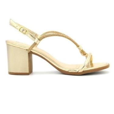 Imagem de Sandalia Ramarim Original 2531204 Salto Alto Grosso Feminino-Feminino