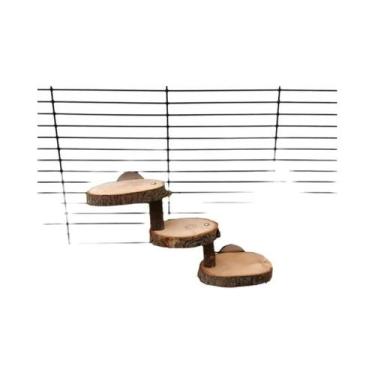 Imagem de Escada De Madeira Para Hamster Em Cores Aleatórias, 3 a 5 Degraus, Bri