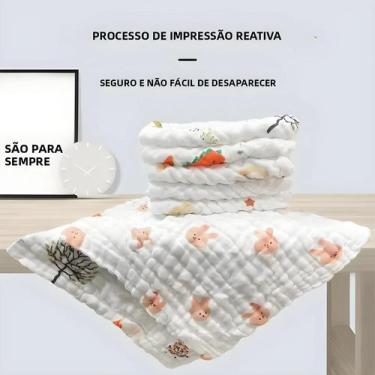 Imagem de Toalhas De Algodão Muslin Para Bebês Em Pacote Com 5 Unidades, Macias,