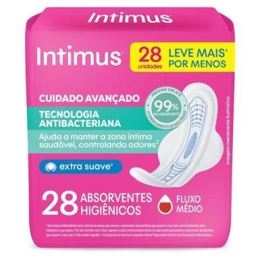 Imagem de Absorvente Externo Intimus Antibacteriana C/Abas 28 Unidades