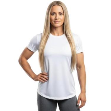 Imagem de Camiseta Feminina Dry Fit UV Slim Fit Academia Treino Fitness Esporte 