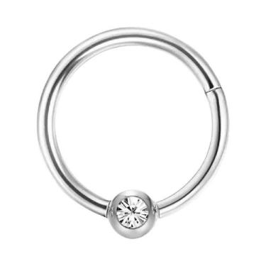 Imagem de Piercing De Aço Inoxidável CZ Articulado Para Nariz, Septo, Cartilagem