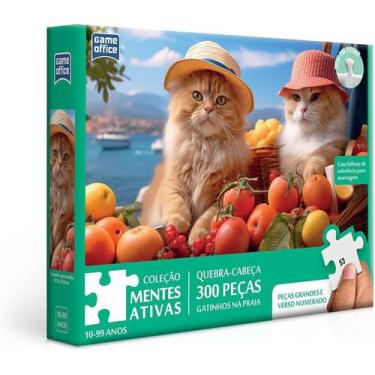 Imagem de Mentes ativas  - gatinhos na praia - - quebra cabeça 300 peças - toyst