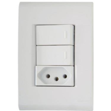 Imagem de Conjunto 4" X 2" De 2 Interruptores Simples + 1 Tomada 2p+t 20a 250v - Tramontina