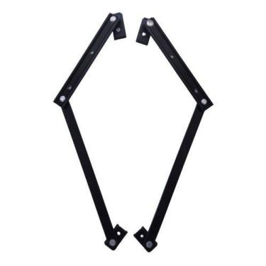 Imagem de Braço Suporte Janela Maxim Ar Alumínio Suprema Preto - 40cm - KMP