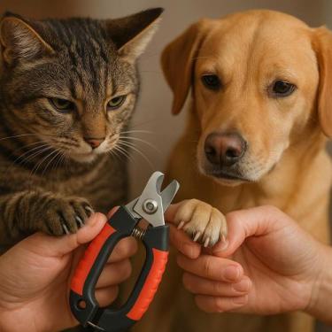 Imagem de Alicate Cortador Pata Meia Higiene Unhas Pet Cães Gatos Tesoura Cuidad