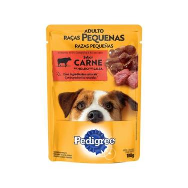 Imagem de Ração Úmida Pedigree Sachê Sabor Carne ao Molho para Cães Adultos Raça