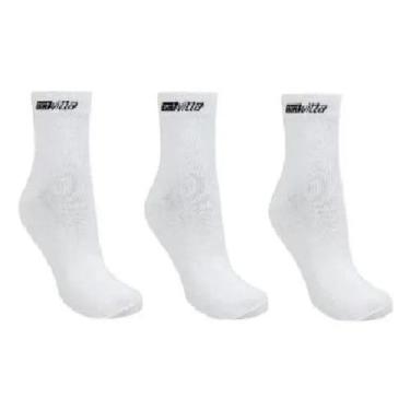Imagem de Meia casual cano médio em algodão kit com 3 pares Actvitta 467, Branco