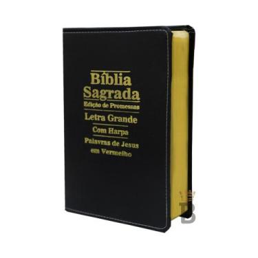 Imagem de Bíblia Letra Grande - Luxo - Preta - C/ Harpa - 12x19cm - NoBrand