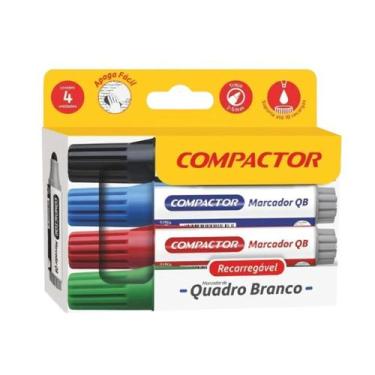 Imagem de Marcador quadro branco c/04un compactor