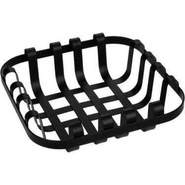 Imagem de Fruteira Centro De Mesa Decorativo Home&co Metal 5x19x19cm Preto - HOM