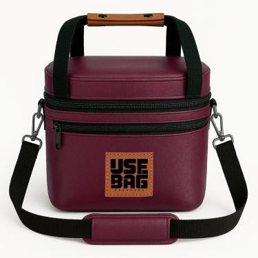 Imagem de Bolsa Térmica Fitness Porta Marmita Preto Lancheira Dieta Marmiteira Trabalho Escola Al...