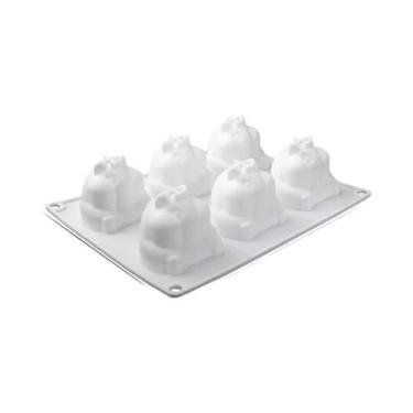 Imagem de Forma De Silicone De Hamster Fofo Com 6 Cavidades Para Bolo, Mousse, S