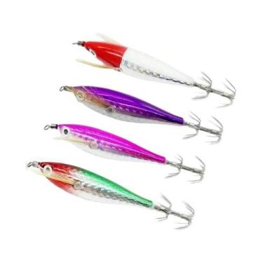 Imagem de Conjunto De 4 Iscas Luminosas Para Pesca Em Água Salgada - Isca Horizo