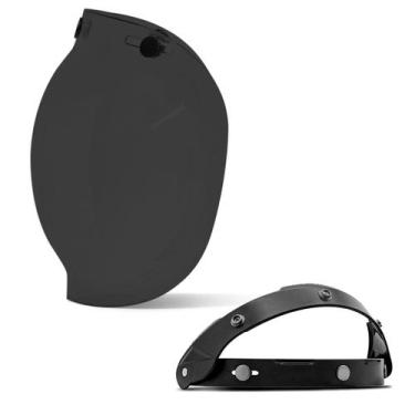 Imagem de Viseira Bubble + Flip Up Capacete Custom Etceter, FUMÊ, Único
