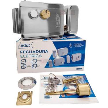 Imagem de Fechadura Eletrica Eletronica Trava Reversivel Porta Portao Social Mad