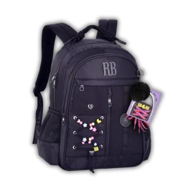 Imagem de Mochila Rebecca Bonbon de Costas Notebook Escolar Juvenil Cor:Preto, P
