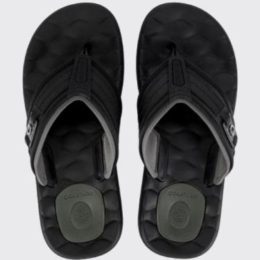 Imagem de Chinelo Masculino de Dedo Cartago Egeu III 12287, Preto, Cinza, Verde,