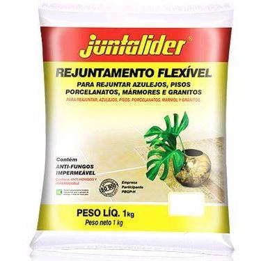 Imagem de Kit c/ 20KG Argamassa Rejunte Flex 1 Kg Preto - Juntalider