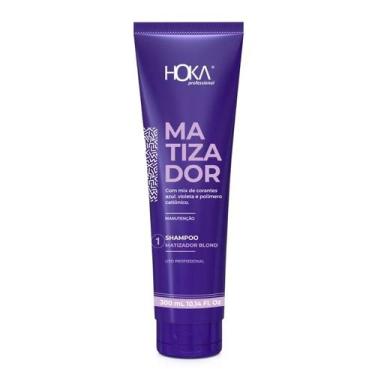 Imagem de Shampoo Matizador Blond Desamarelador Cabelos Loiros 300ml Hoka - HOKA
