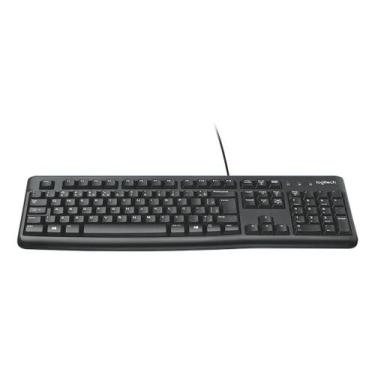 Imagem de Teclado Logitech K120 USB Preto ABNT2 Resistente com Fio