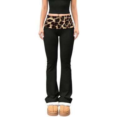 Imagem de Calças de ioga TELUPDI Flare High Waisted Bootcut, conjunto de 3 peças
