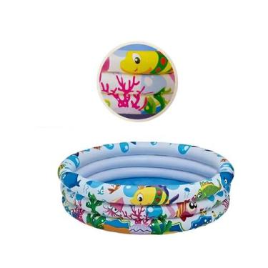 Imagem de Piscina Inflável Reforçada Redonda 135 litros 107cm x 25 cm - Wellmix