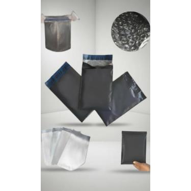 Imagem de 50 Sacos Ecológicos 26x36 com Bolha Preta - Congratulations Store