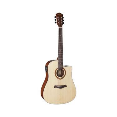 Imagem de Violão Folk Cutaway Elétrico Hofma Satin Natural Aço HMF290